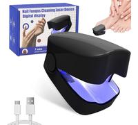Appareil Traitement Laser Mycose Ongles Pied, Mycose Ongles des Pieds Nettoyage et Réparation Ongles, Traitement Champignons Ongles, 7 Min par Jour Améliorer Fongique (noir)