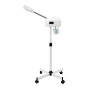 Appareil vapeur professionnel pour le visage avec ozone et vapeur chaude, écran LCD, pour usage en institut et à domicile, élimine les points noirs et réduit le vieillissement cutané. Hauteur réglable