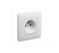 Appareillage encastré prise 2P+T 16 ampères complet Casual DEBFLEX Blanc brillant - 742700