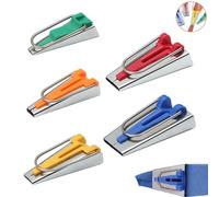 Appareils à Biais,Biais de Couture Bande de Tissu,Tissu Biais Fabricant Ruban Maker Outil,Tape Maker Outil pour Fabriquer,Outil de Quilting,5 Tailles pour Fabriquer Largeur 6mm 9mm 12mm 18mm 25mm