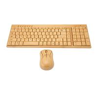 Appareils Informatiques sans Fil, Accessoires Informatiques écologiques Connexion sans Fil 2.4Ghz Bois de Bambou pour Le Bureau (Ensemble Souris et Clavier)