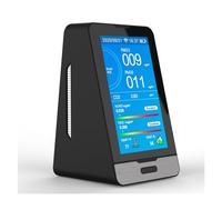 Appareils Mesurant Qualité Air Intérieur, Détecteur de qualité de l'air 10 en 1, testeur de CO2 PM2.5 PM10 TVOC HCHO moniteur de formaldéhyde, afficha LCD de l'heure, capteur infrarou