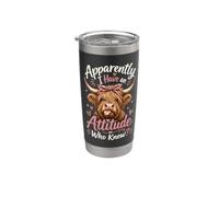 Apparemment, j'ai une attitude qui savait la ferme des vaches des Highlands Gobelet isotherme en acier inoxydable double paroi