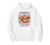 Apparemment, J'Ai Une Attitude Qui savait la Ferme des Vaches des Highlands Sweat à Capuche