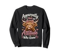 Apparemment, J'Ai Une Attitude Qui savait la Ferme des Vaches des Highlands Sweatshirt
