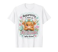Apparemment, J'Ai Une Attitude Qui savait la Ferme des Vaches des Highlands T-Shirt Graphique avec Valeur