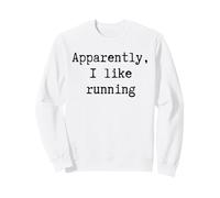 Apparemment, J'aime Courir avec Humour : Maman, Papa, sœur, frère, Fan Sweatshirt