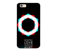 Apparence Coque Snap-on Conçu Pour Iphone 6 - Amour Minimaliste Typographie Formes De Typographie Hourt Noir (Meilleurs Cadeaux Pour Les Amoureux