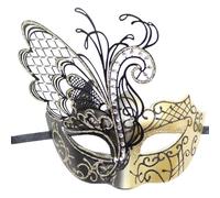 Apparences de fête de carnaval masculines et féminines, danses de mascarade, recherche de vendeur en métal (or, taille unique)