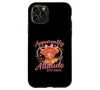 Apparently I Have an Attitude Funny Highland Cow Coque pour iPhone 11 Pro