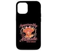 Apparently I Have an Attitude Funny Highland Cow Coque pour iPhone 12/12 Pro