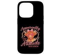 Apparently I Have an Attitude Funny Highland Cow Coque pour iPhone 14 Pro