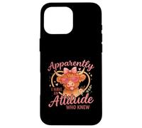 Apparently I Have an Attitude Funny Highland Cow Coque pour iPhone 16 Pro Max