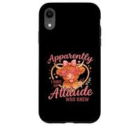 Apparently I Have an Attitude Funny Highland Cow Coque pour iPhone XR