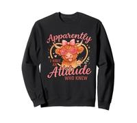 Apparently I Have an Attitude Funny Highland Cow Sweatshirt