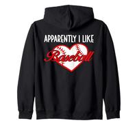 Apparently I Like Baseball Sport Baseball Lover Baseball Mom Sweat à Capuche