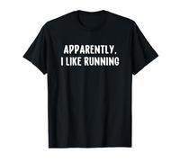 Apparently I Like Running Runner T-Shirt Graphique avec Valeur