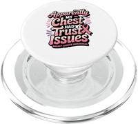 Apparently My Chest Had Trust Issues Breast Cancer Awareness PopSockets PopGrip pour MagSafe