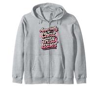Apparently My Chest Had Trust Issues Breast Cancer Awareness Sweat à Capuche