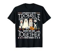 Apparently We're Trouble Together Funny Dog Style Halloween T-Shirt
