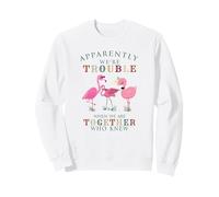 Apparently We're Trouble When We are Together Flamingo Sweatshirt