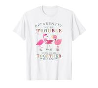 Apparently We're Trouble When We are Together Flamingo T-Shirt