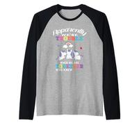 Apparently We're Trouble When We are Together Funny Unicorn Manche Raglan