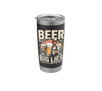 Appât à bière et gros mensonges, le poisson était définitivement plus grand Gobelet isotherme en acier inoxydable double paroi