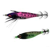 Appât à crevettes en bois phosphorescent, 8 cm, pour une utilisation en eau salée, avec crochets BKK et silhouette réaliste pour une attraction efficace (4)