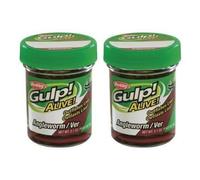 Berkley Gulp Alive Petits vers de terre Marron Lot de 2