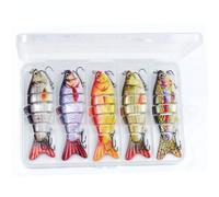 Appât Bionique Submergé Pour Jeu De Calmar, Simulation De Route Avec Anneaux, 10cm, 16.5g, 6 Sections