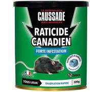 Appât bloc - flocoumafène - rats et souris - 300 g - boite métal de 12 bloc