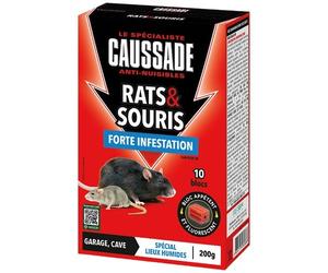 Appât bloc - fluorescent - rats et souris - forte infestation - 200 g - 10