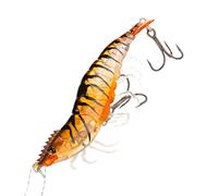 Appât Crevettes | 9 CM Réaliste Crevettes Que Les Poissons Azannent | Appâts Doux Lumineux et Réfléchissant pour Plage Mer Saumon Poisson-Chat