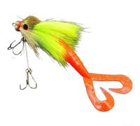 Appât de bain artificiel en forme de souris avec queue incurvée et fil d'acier double pour bar, brochet, truite, 22 cm de longueur, poids 36 g, leurre d'action réaliste en plusieurs couleurs pour