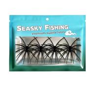Appât Dé,Lot De 4 Leurres Souples À Lente Destinés À La Pêche - Kit De Leurres Poissons-Créatures À Tentacules - pour Eau Salée Rivière Berge Rive Bateau Ponton Kayak Drop Shot et