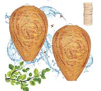 Appât De Nid De Guêpe 2 pièces, Nid De Guêpe Imperméables, Nid De Guêpe Faux Suspendu Leurre, Leurres De Nid De Guêpes Imperméable Faux Nid Guêpe Tissu pour Le Jardin Extérieur et la Piscine