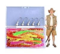 Appât De Pêche - Avec Tête Plombée Centipède Et Appâts Réalistes,Ensemble d'Appâts pour la Pêche en Eau Douce de la Perche - Pour Eau Salée Et Douce, Lac, Rivière, Bateau, Kayak, Bar, Truite, Carpe, S