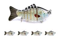 Appât de pêche bionique en Plastique avec hameçon Triple Pointu Leurre de Natation 3D adapté à Tous Les Types d'eaux Tout comme Un Vrai Petit Poisson Qui nage Tout Seul (5,R)
