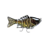 Appât de pêche bionique en Plastique avec hameçon Triple Pointu Leurre de Natation 3D adapté à Tous Les Types d'eaux Tout comme Un Vrai Petit Poisson Qui nage Tout Seul (1,H)