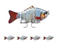 Appât de pêche bionique en Plastique avec hameçon Triple Pointu Leurre de Natation 3D adapté à Tous Les Types d'eaux Tout comme Un Vrai Petit Poisson Qui nage Tout Seul (5,C)