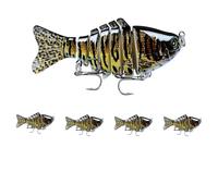 Appât de pêche bionique en Plastique avec hameçon Triple Pointu Leurre de Natation 3D adapté à Tous Les Types d'eaux Tout comme Un Vrai Petit Poisson Qui nage Tout Seul (5,H)