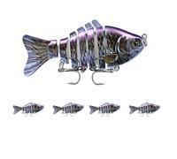 Appât de pêche bionique en Plastique avec hameçon Triple Pointu Leurre de Natation 3D adapté à Tous Les Types d'eaux Tout comme Un Vrai Petit Poisson Qui nage Tout Seul (5,B)