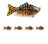 Appât de pêche bionique en Plastique avec hameçon Triple Pointu Leurre de Natation 3D adapté à Tous Les Types d'eaux Tout comme Un Vrai Petit Poisson Qui nage Tout Seul (5,P)
