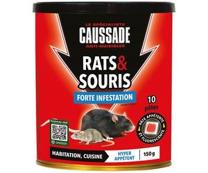 Appât pâte - fluorescentes - rats et souris - forte infestation - 150 g