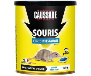 Appât pâte - Pat-appât - souris - forte infestation - 100 g - boite métal d