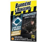 Appât pâte - rats et souris - espèces résistances - 150 g - 10 sachets de 1