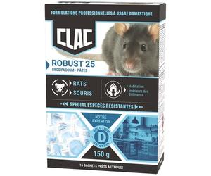 Appât pâte - Robust 25 - rats et souris - spécial espèces résistantes - 150