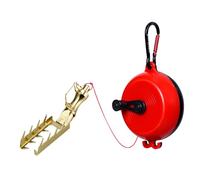 Appât Saver Tool Fish Lure Retriever, Acier Inoxydable Fishing Tackle Rescue Hook, avec corde PE de 3 m, récupération efficace pour l'eau douce ou l'eau salée, noir et rouge, 1 pièce, 60 kg