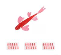 Appât souple en plastique TPE haute élasticité 19,5 cm | Matériau TPE flottant, action de lutte réaliste, ailettes fines, queue de fourche flexible, induit les coups